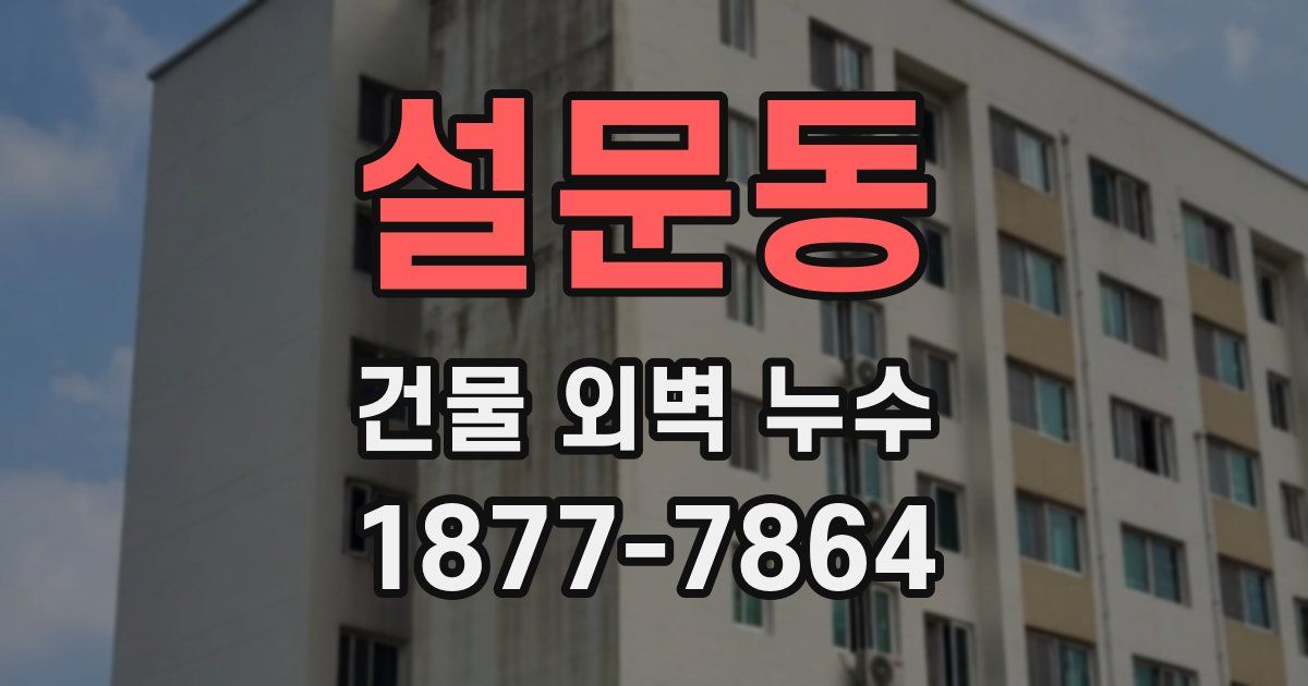 설문동 건물 외벽 누수