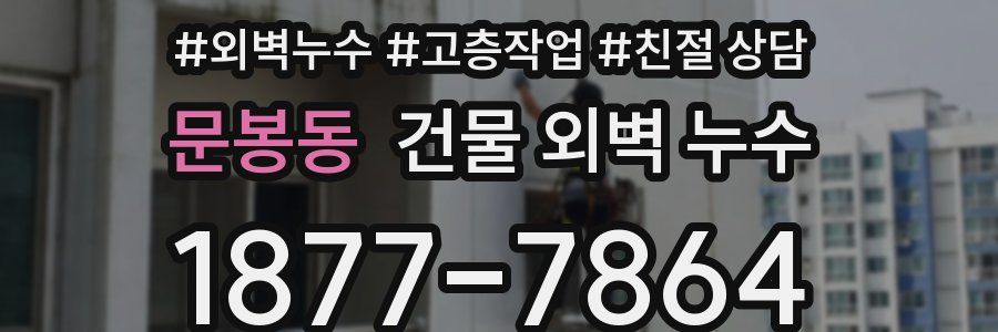 문봉동 건물 외벽 누수