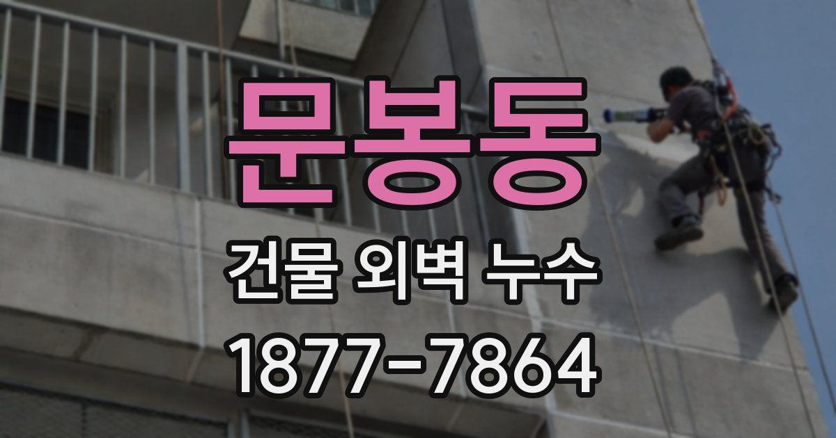 문봉동 건물 외벽 누수