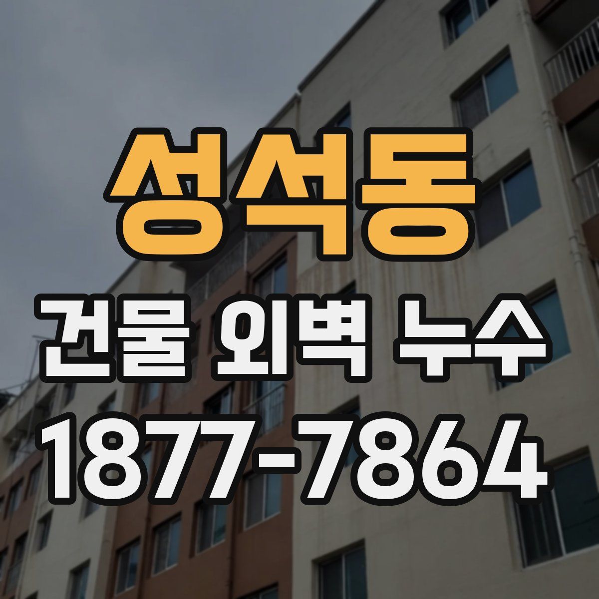 성석동 건물 외벽 누수
