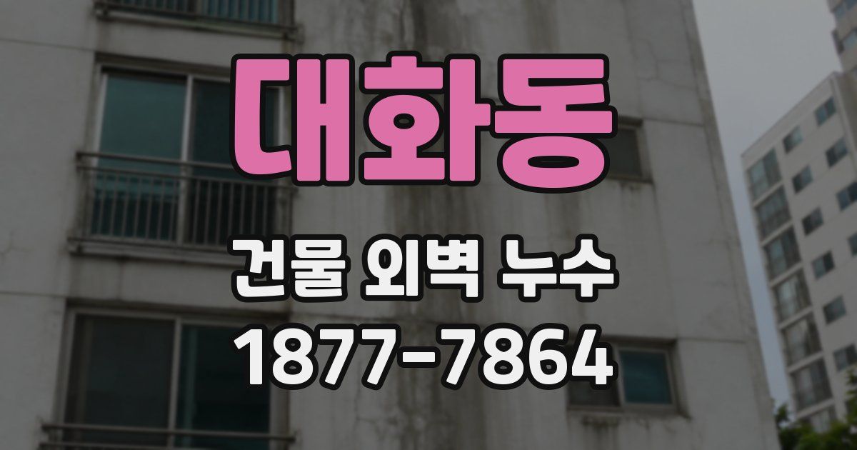 대화동 건물 외벽 누수
