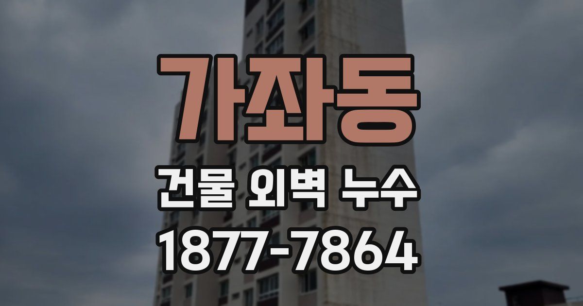 가좌동 건물 외벽 누수