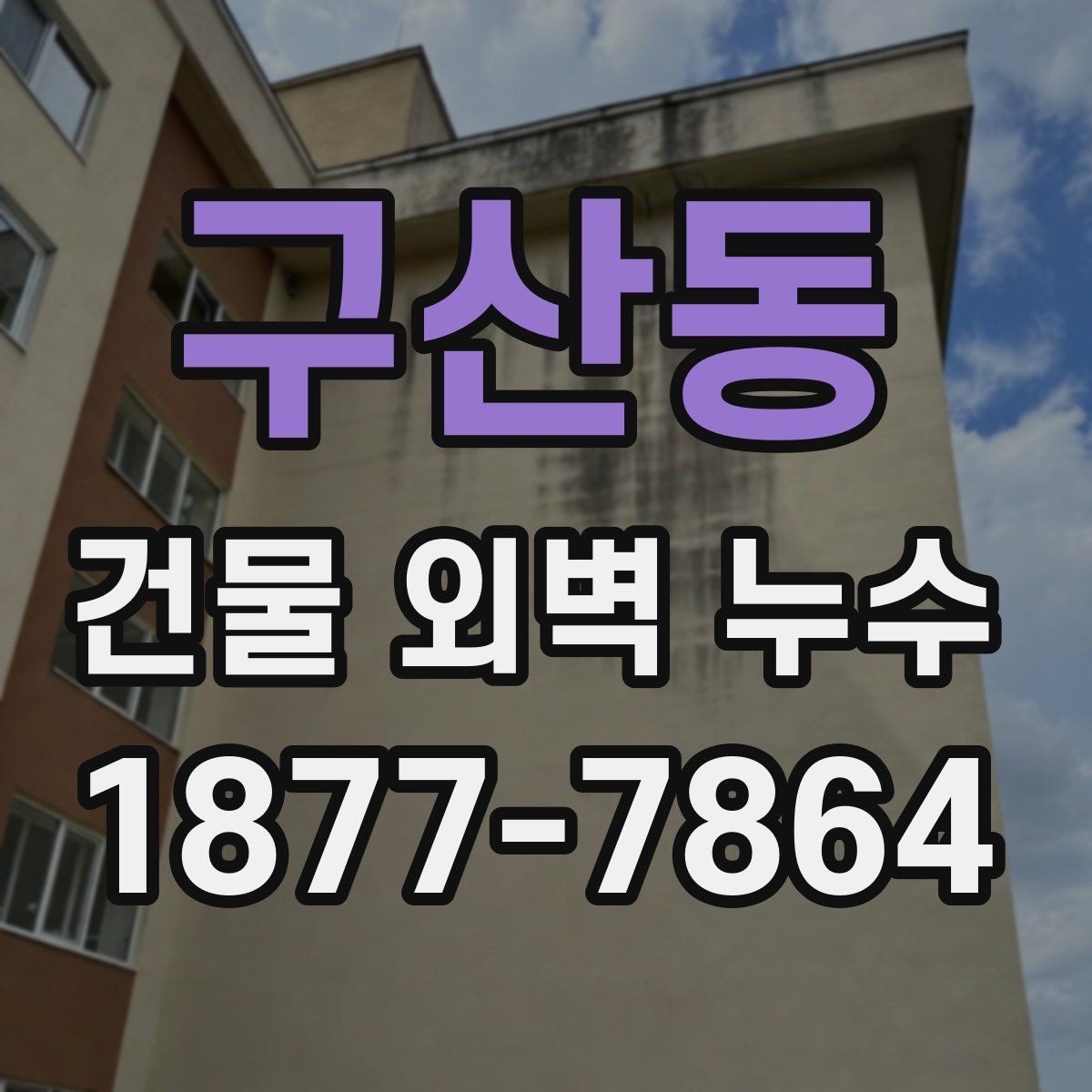구산동 건물 외벽 누수 발생 시 대응 방법
