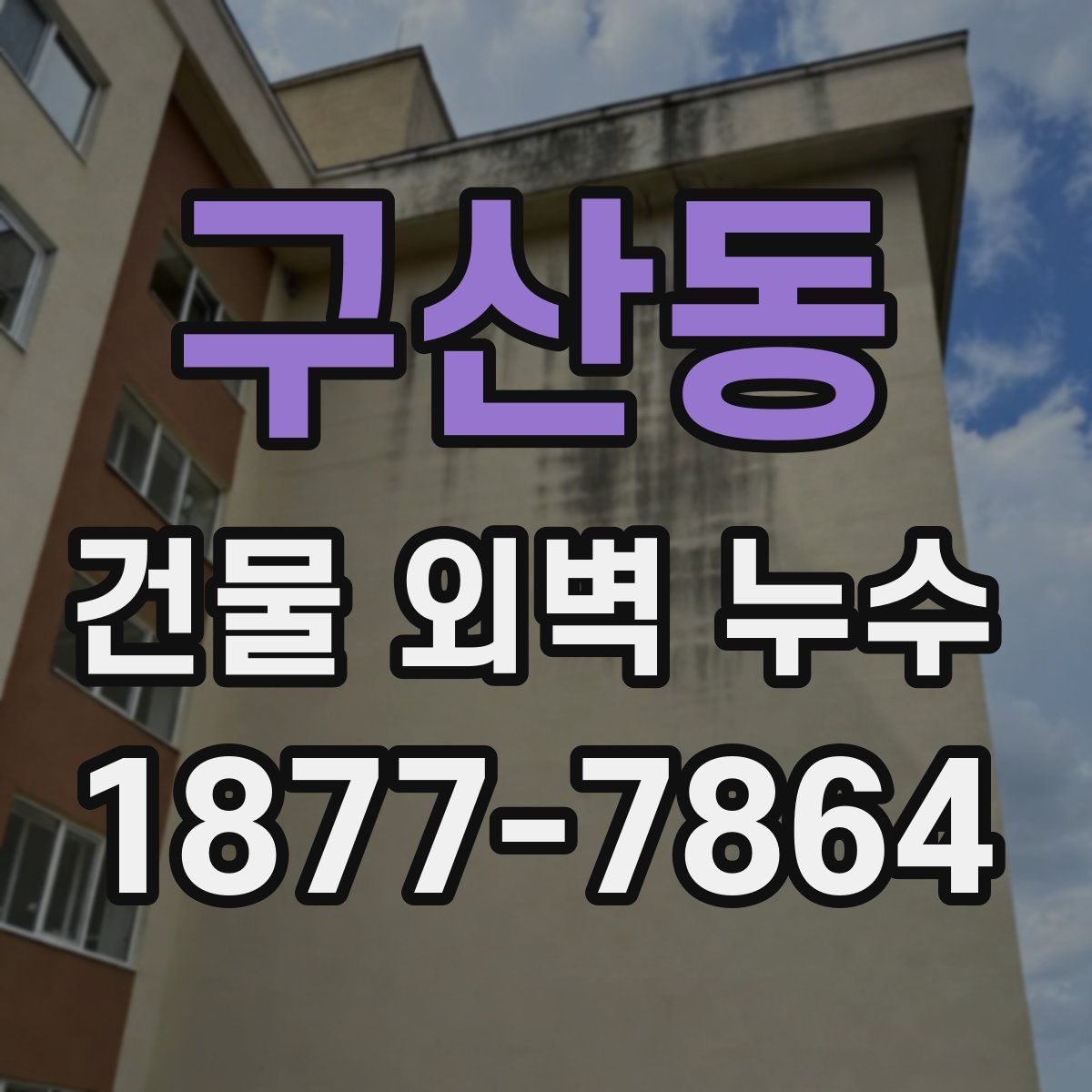 구산동 건물 외벽 누수
