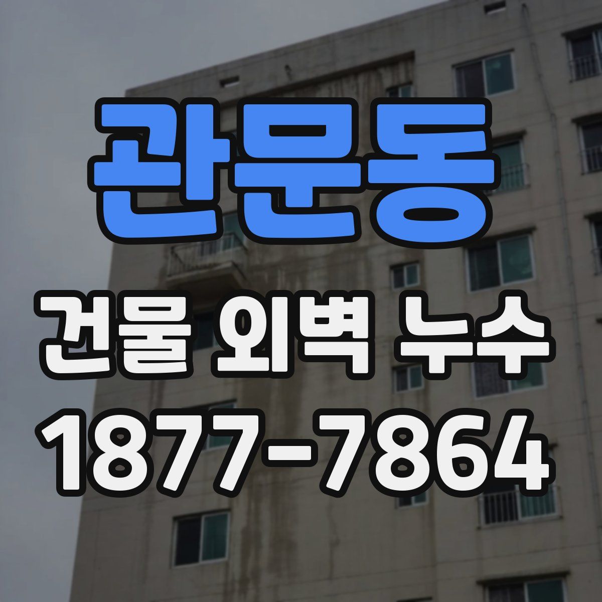 관문동 건물 외벽 누수