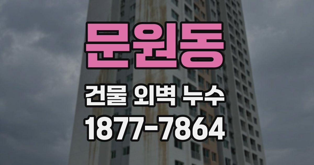문원동 건물 외벽 누수