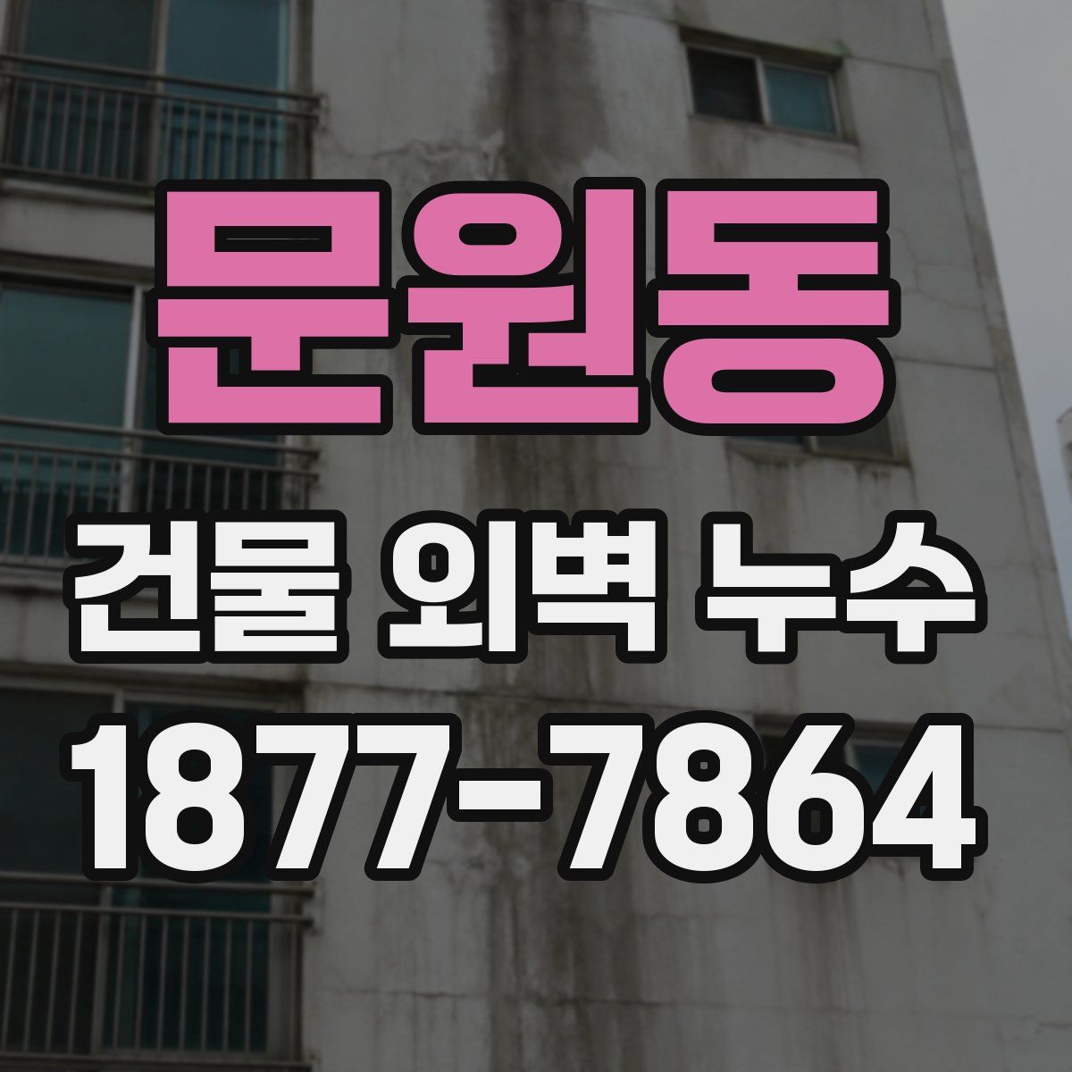 문원동 건물 외벽 누수