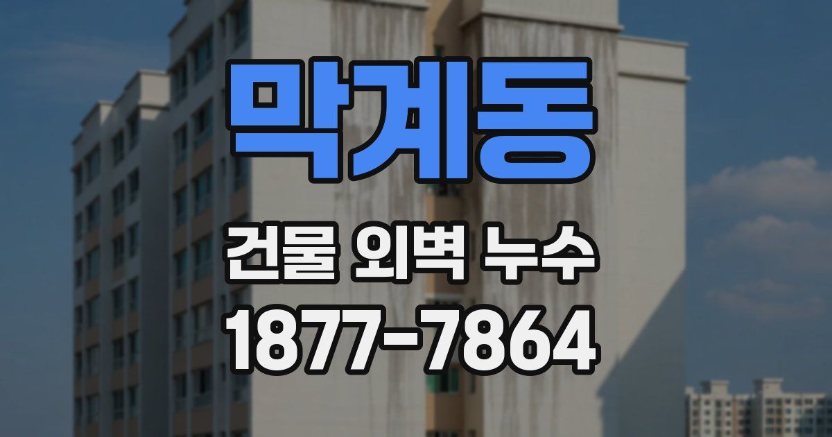 막계동 건물 외벽 누수
