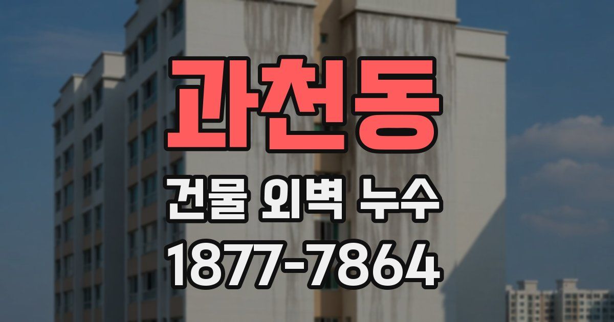 과천동 건물 외벽 누수