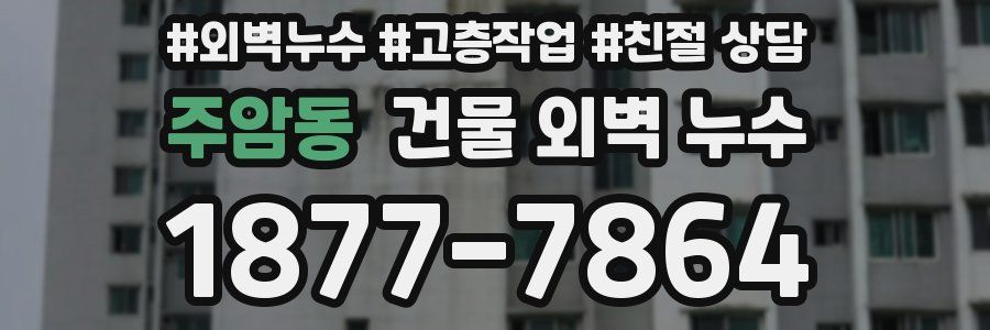 주암동 건물 외벽 누수