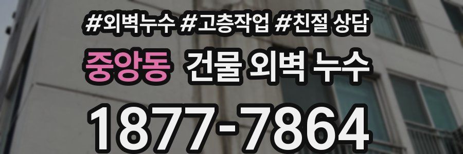 중앙동 건물 외벽 누수