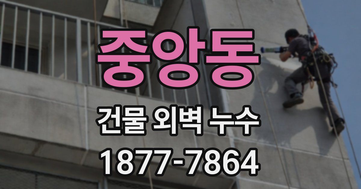 중앙동 건물 외벽 누수