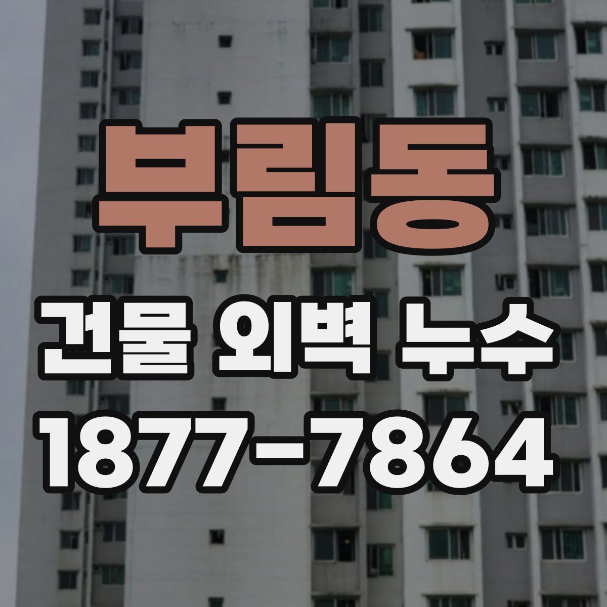 부림동 건물 외벽 누수