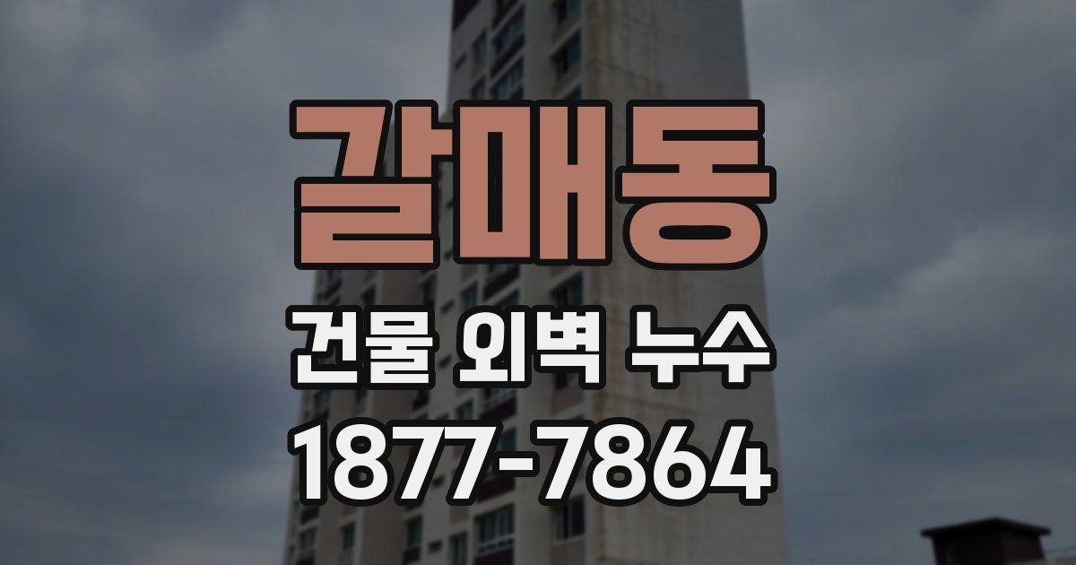 갈매동 건물 외벽 누수