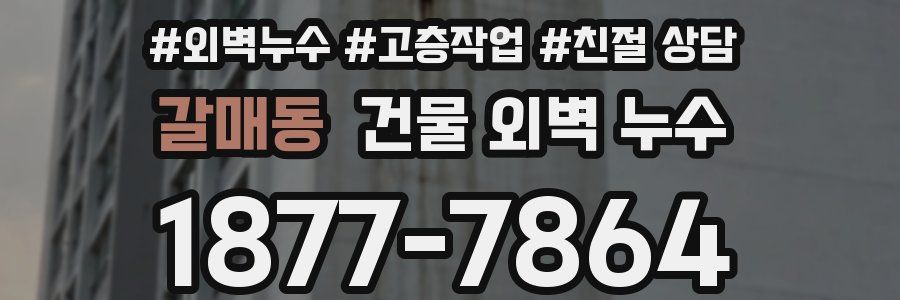 갈매동 건물 외벽 누수