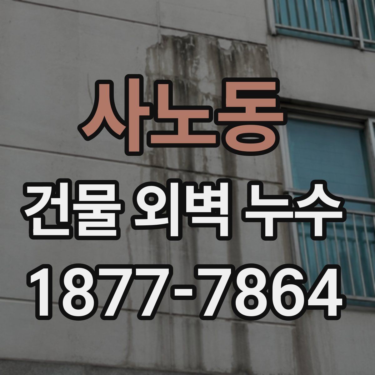 사노동 건물 외벽 누수 방치하면 생길 수 있는 일