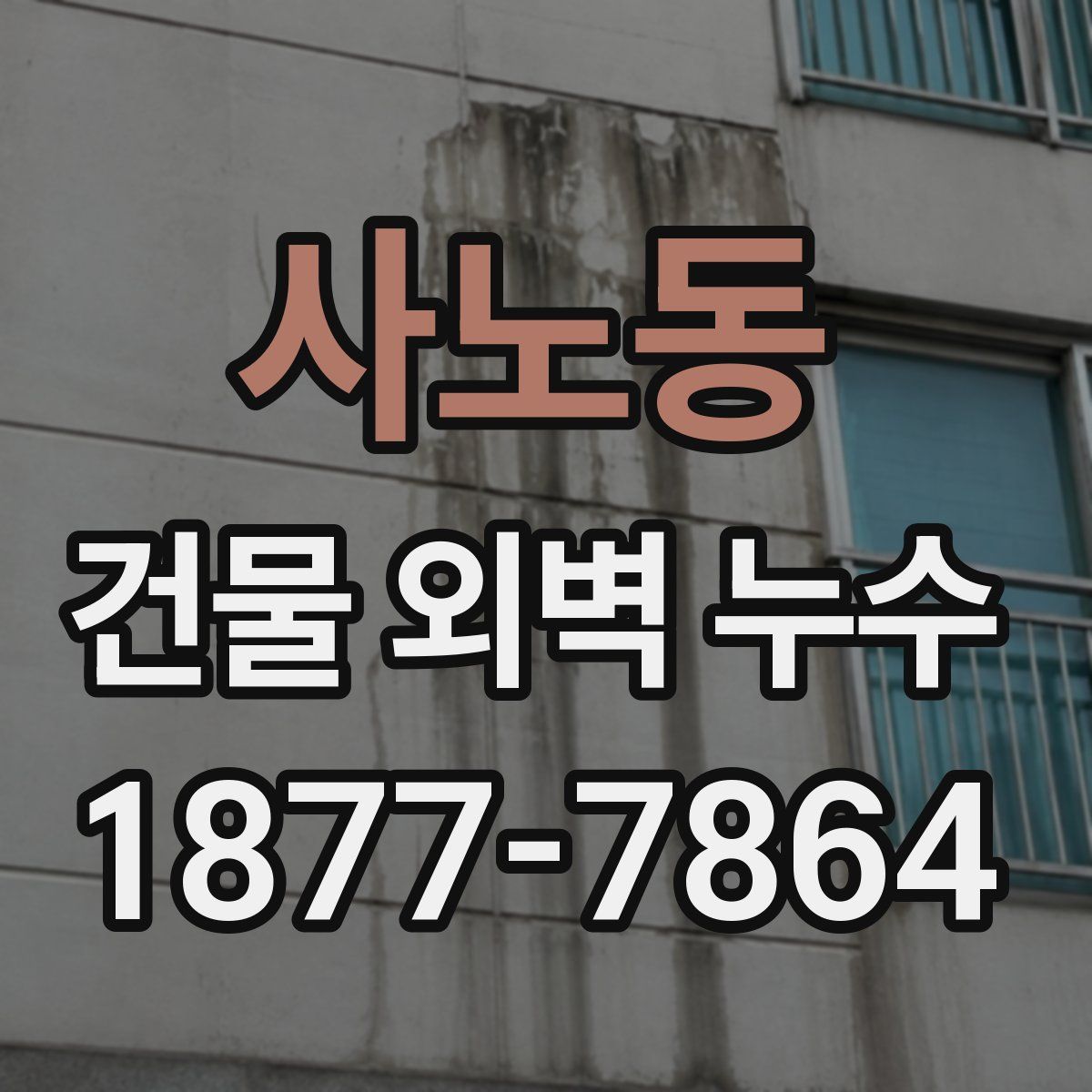 사노동 건물 외벽 누수