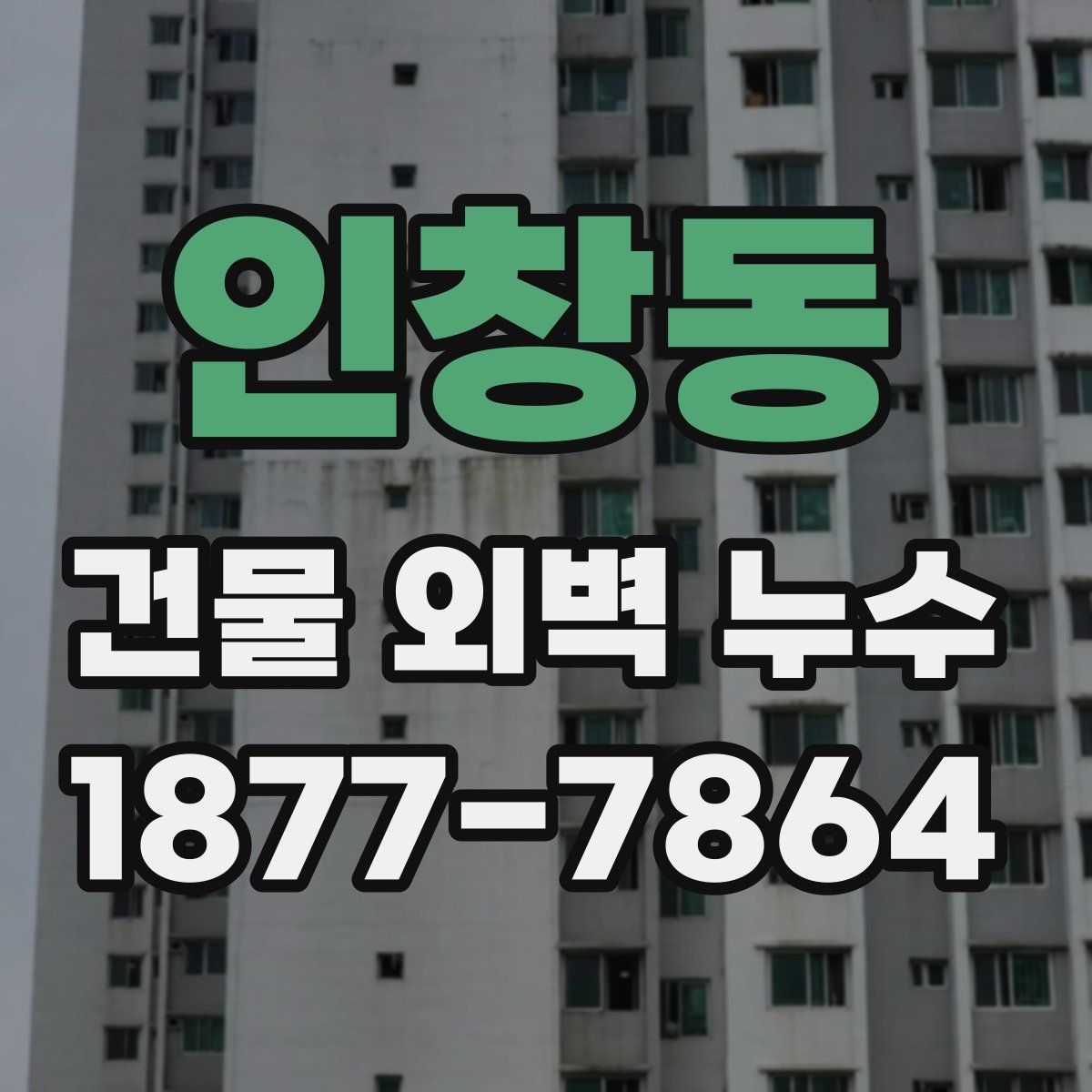 인창동 건물 외벽 누수