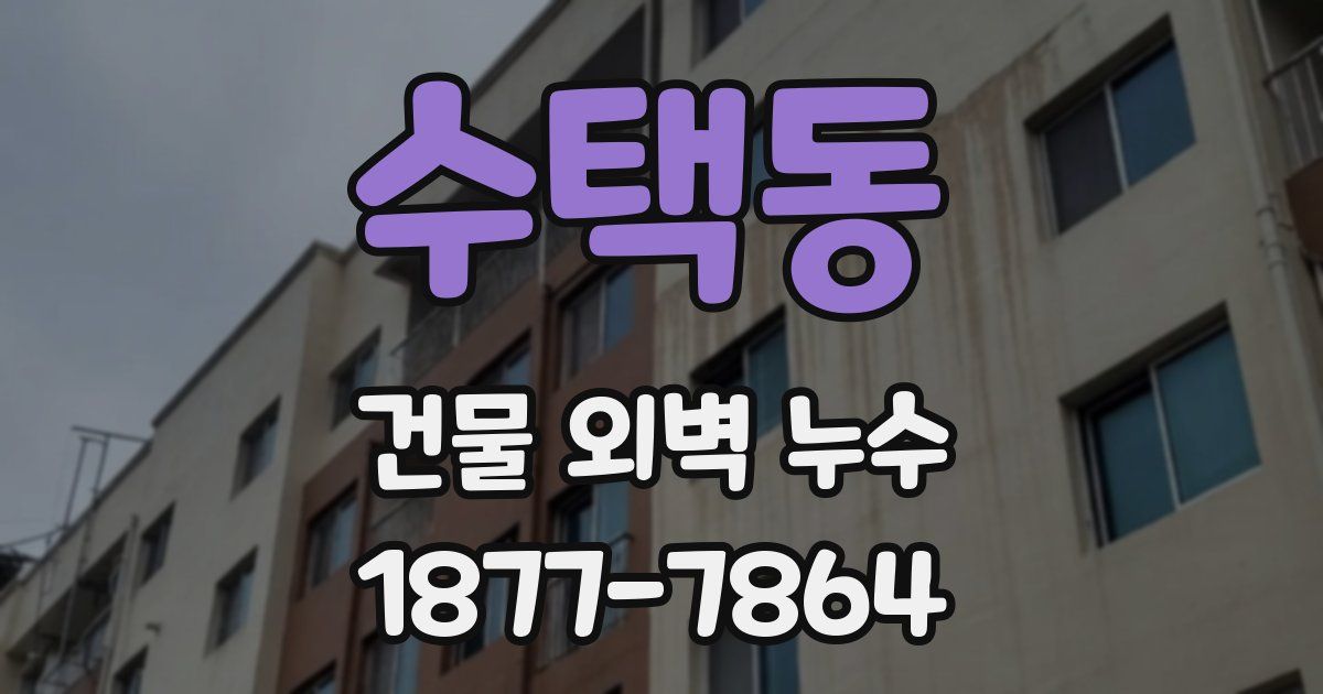 수택동 건물 외벽 누수