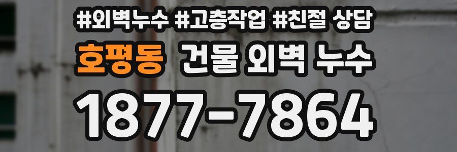 호평동 건물 외벽 누수