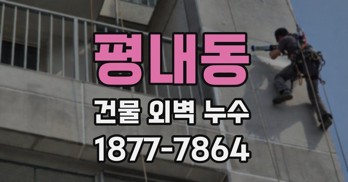 평내동 건물 외벽 누수