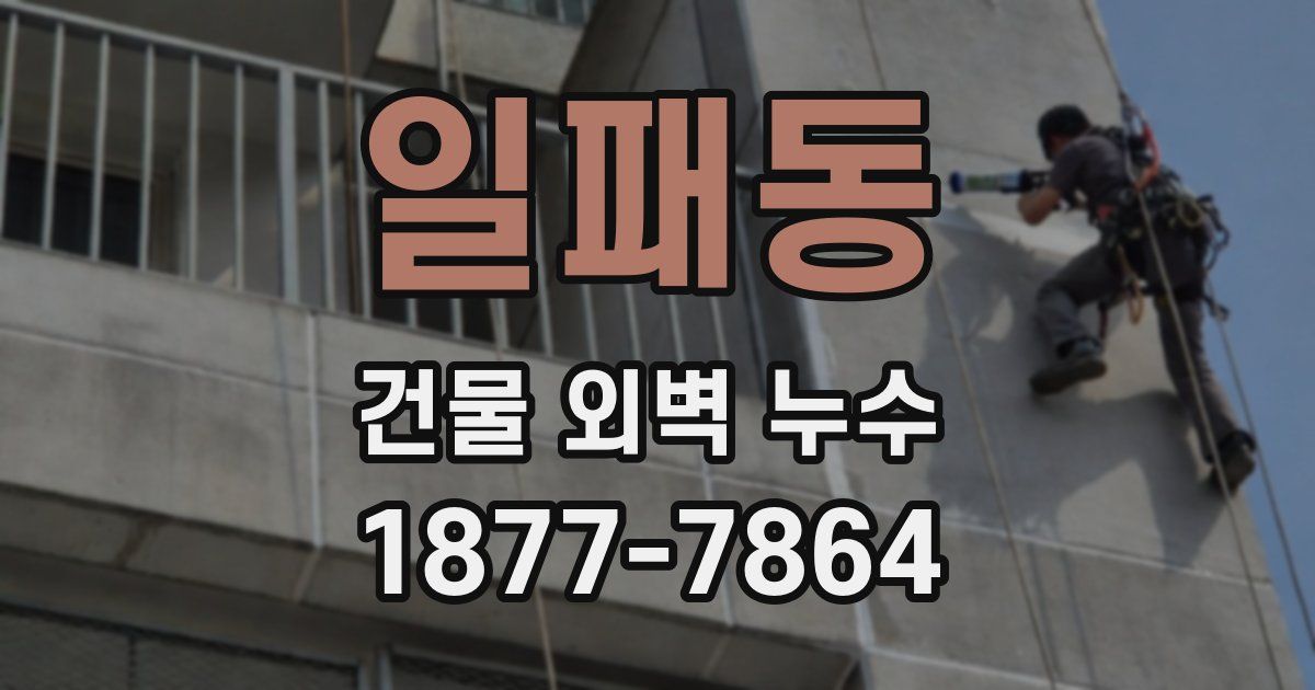 일패동 건물 외벽 누수