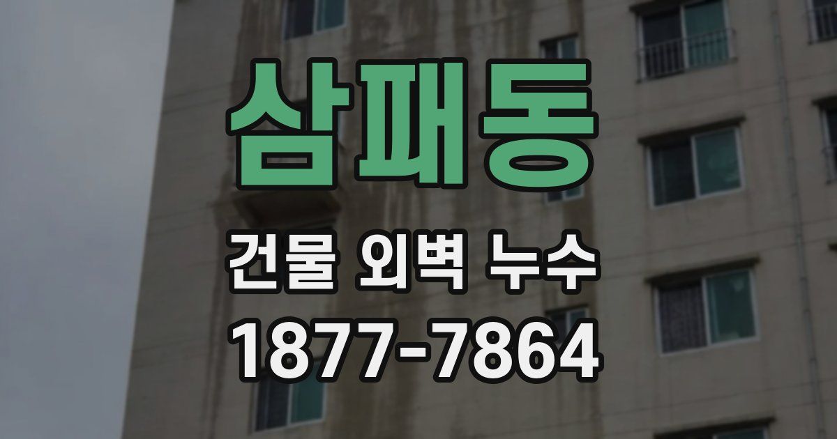 삼패동 건물 외벽 누수