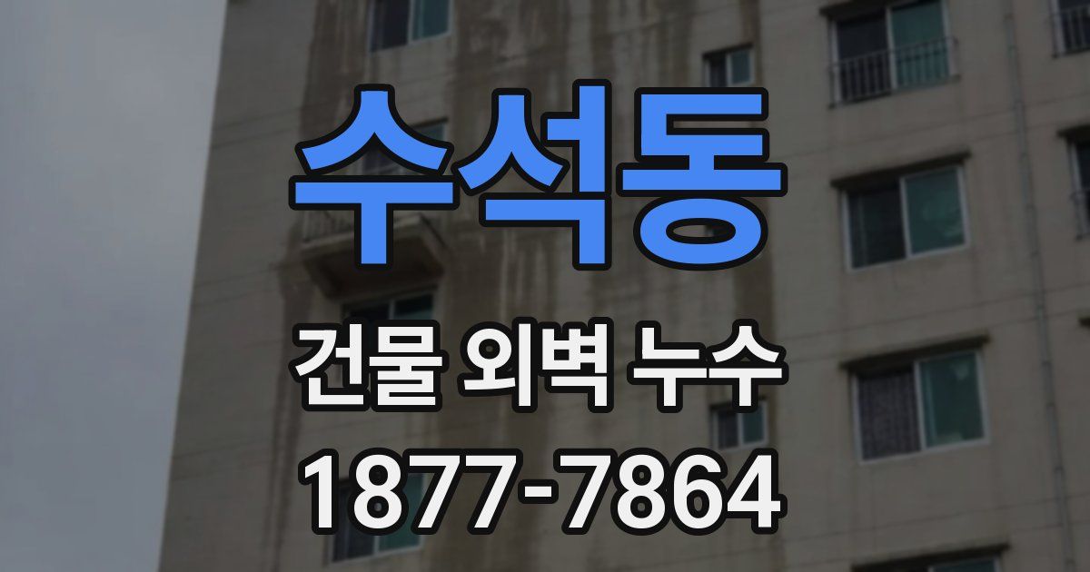 수석동 건물 외벽 누수