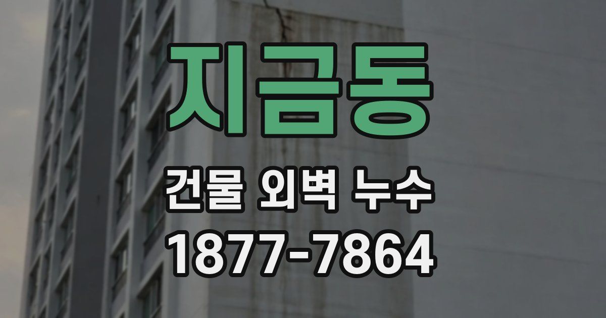 지금동 건물 외벽 누수