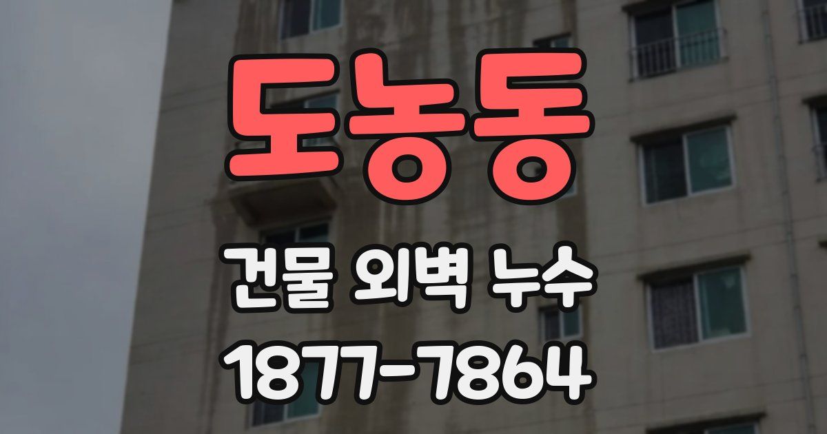 도농동 건물 외벽 누수