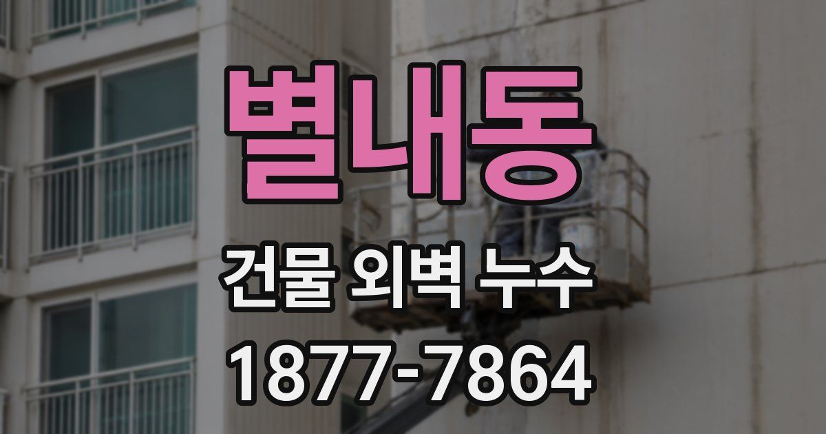 별내동 건물 외벽 누수
