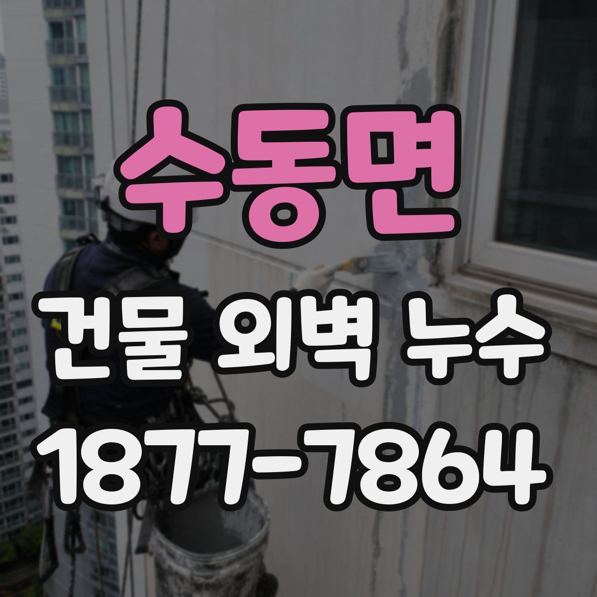 수동면 건물 외벽 누수