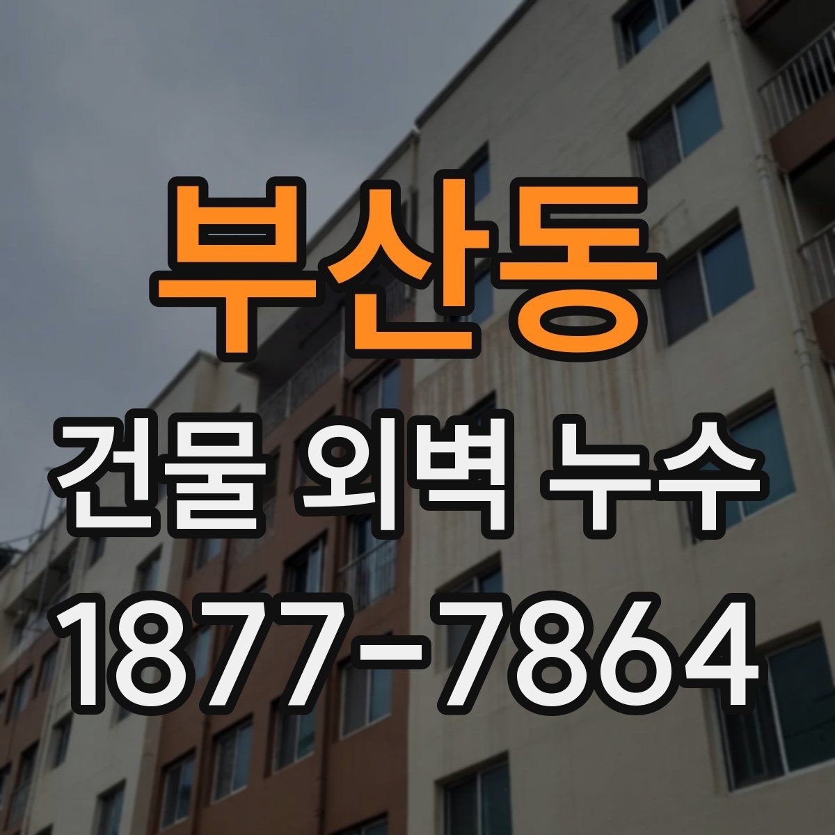 부산동 건물 외벽 누수 보수 견적 차이가 나는 이유
