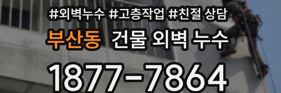부산동 건물 외벽 누수