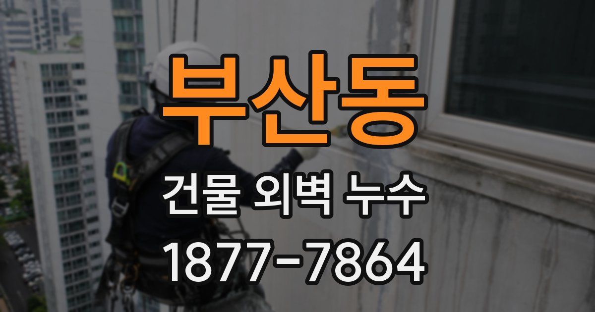 부산동 건물 외벽 누수