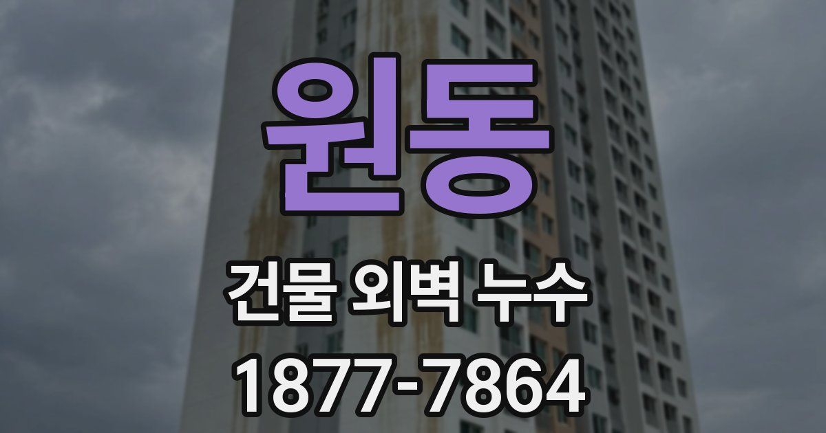원동 건물 외벽 누수
