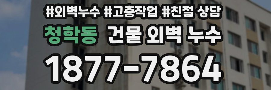 청학동 건물 외벽 누수
