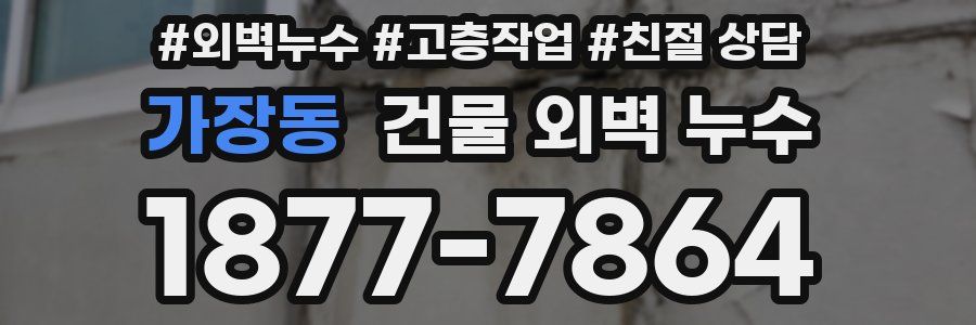 가장동 건물 외벽 누수