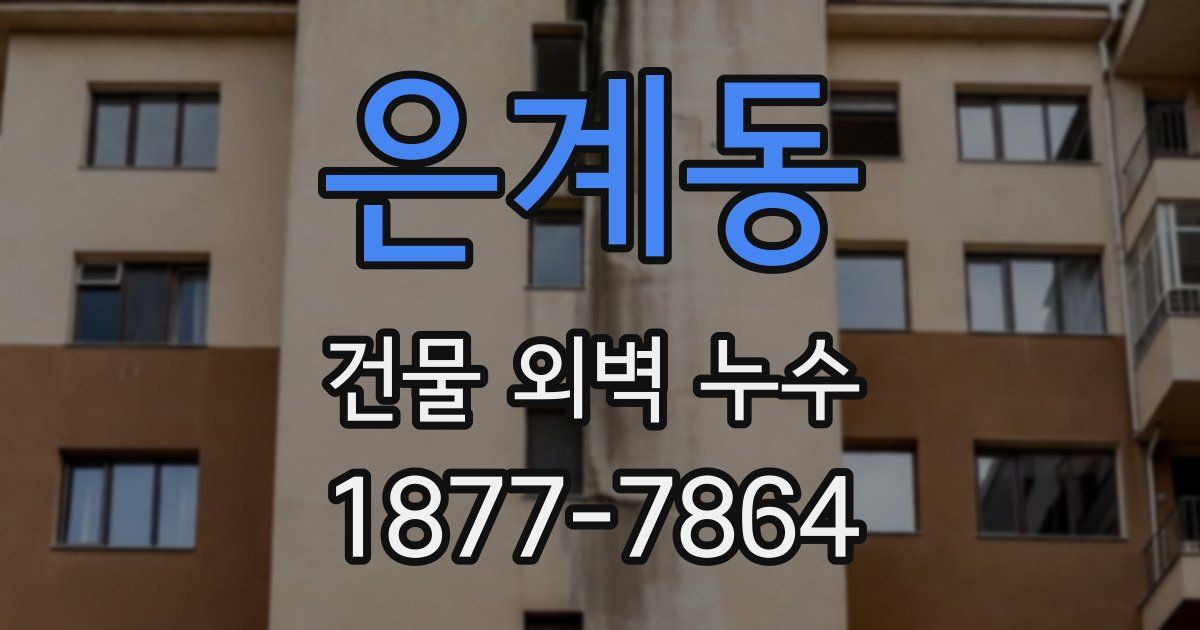 은계동 건물 외벽 누수