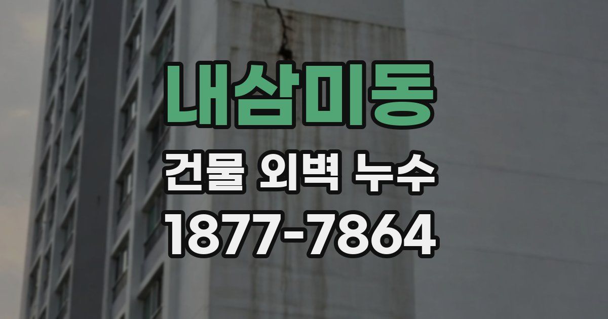 내삼미동 건물 외벽 누수