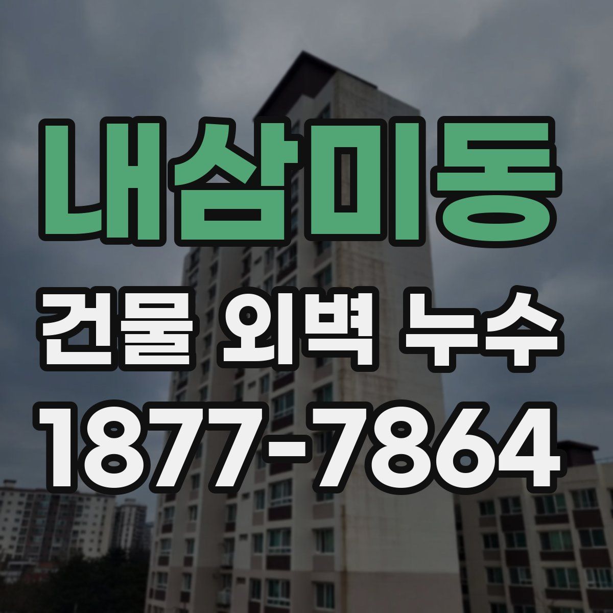 내삼미동 건물 외벽 누수