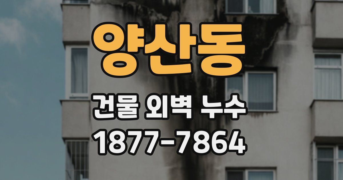 양산동 건물 외벽 누수