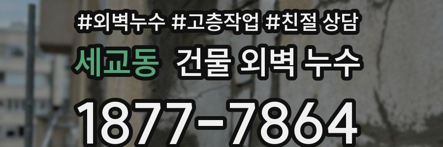 세교동 건물 외벽 누수