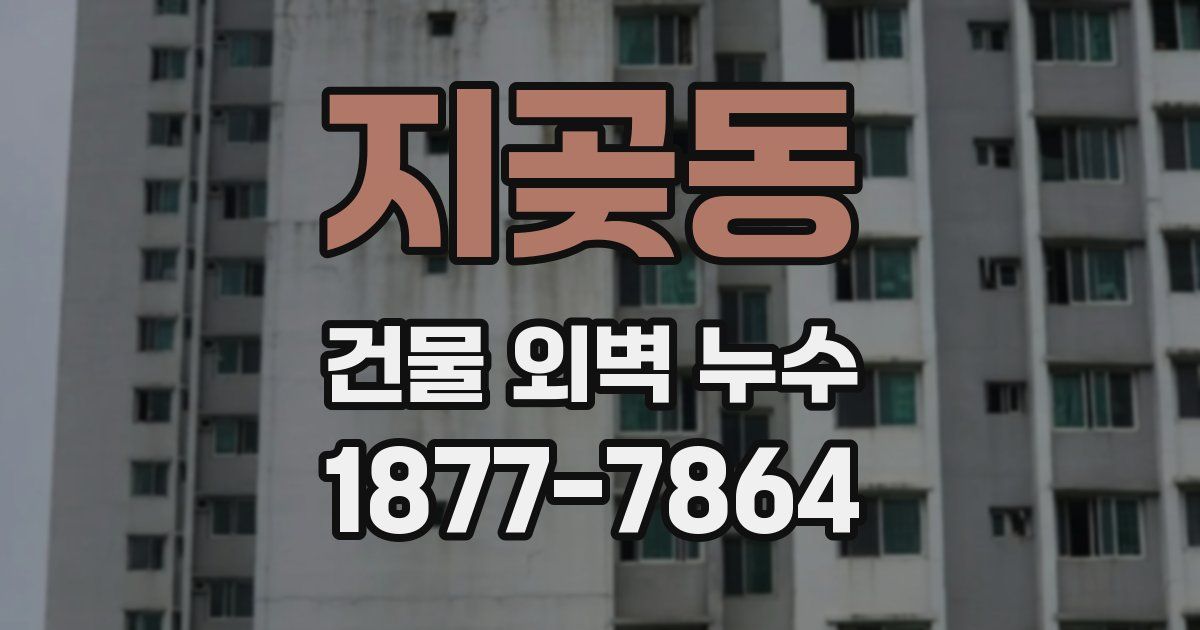 지곶동 건물 외벽 누수