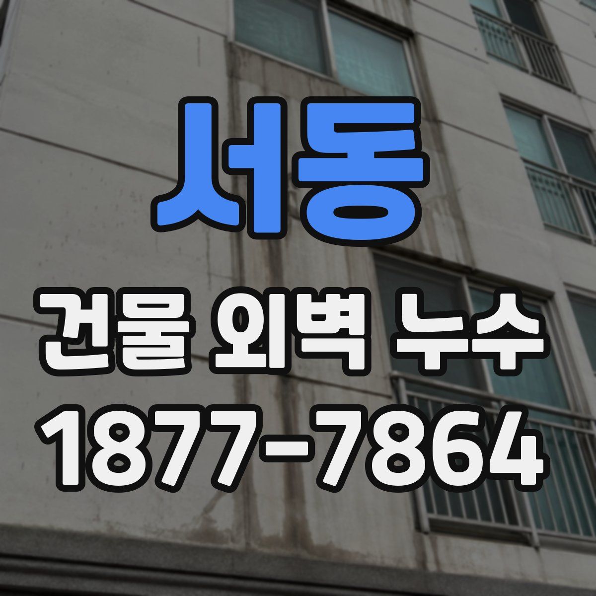 서동 건물 외벽 누수