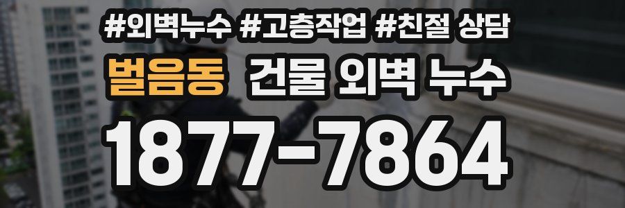벌음동 건물 외벽 누수