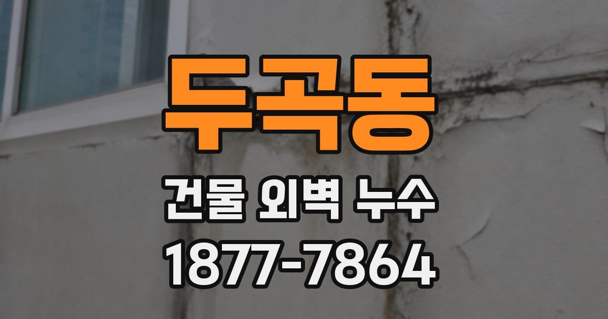 두곡동 건물 외벽 누수