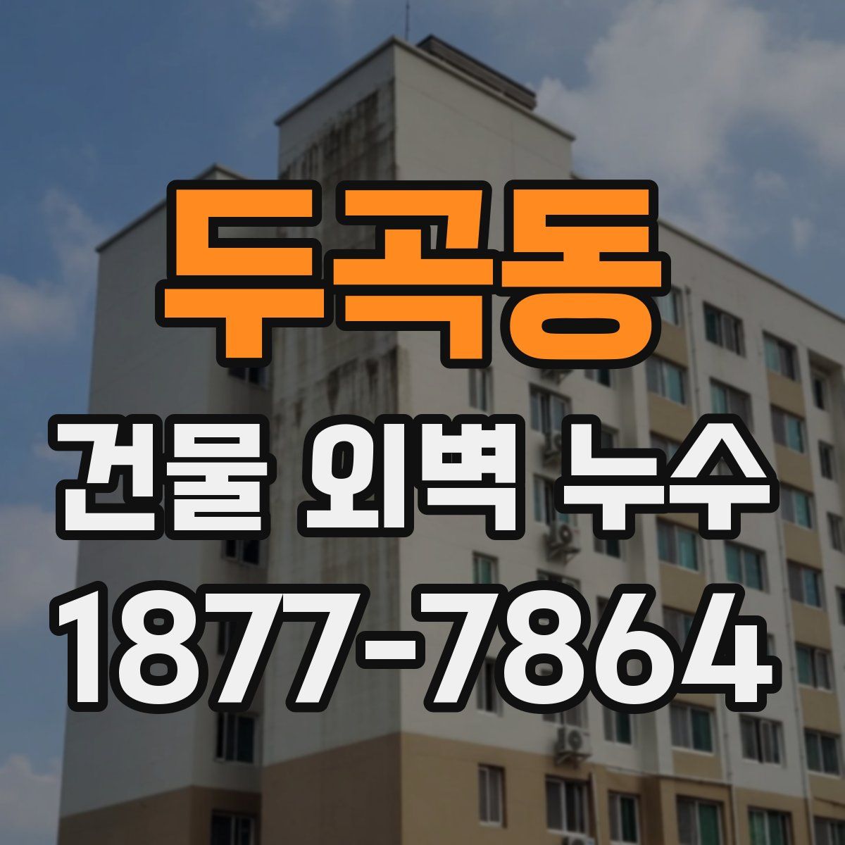 두곡동 건물 외벽 누수