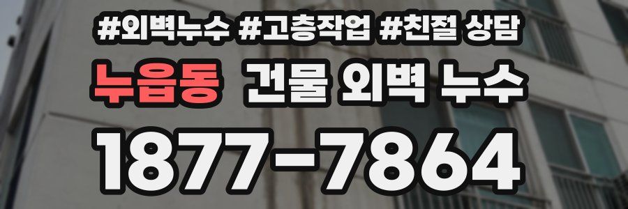 누읍동 건물 외벽 누수