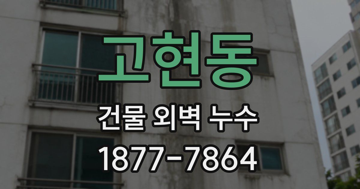 고현동 건물 외벽 누수